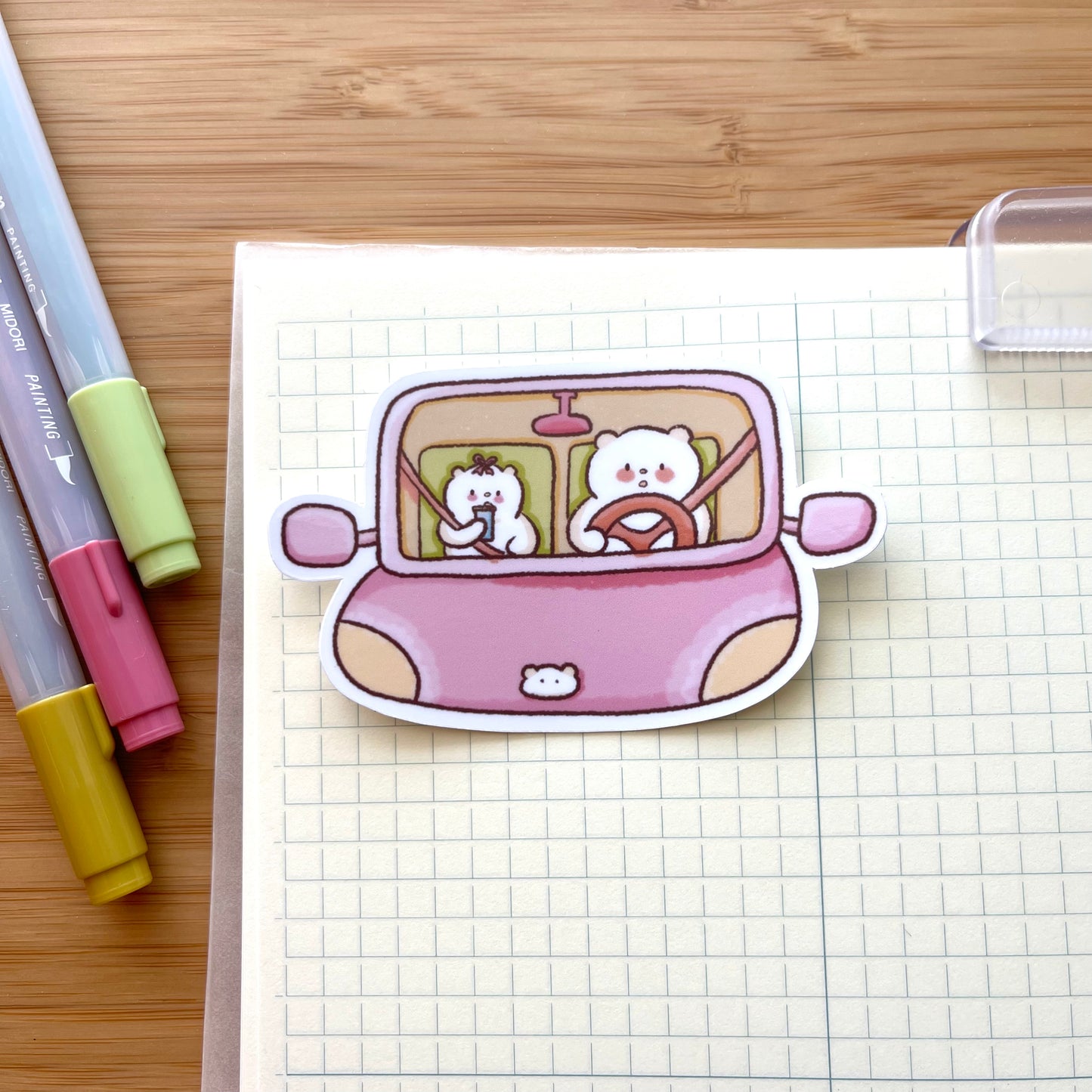 Car Ride Die Cut Sticker