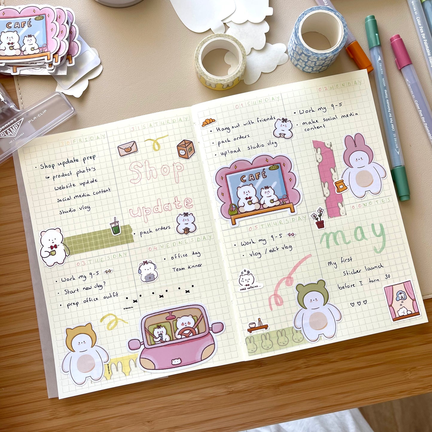 Cozy Cafe Sticker Sheet