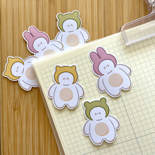 Three Besties Mini Die Cut Stickers Set