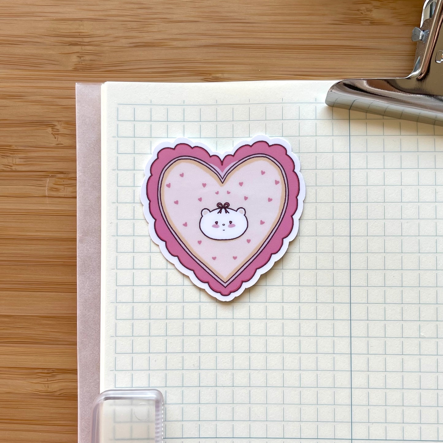 Retro Heart Glossy Sticker