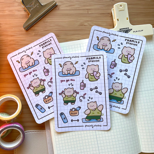 Working Out Sticker Sheet