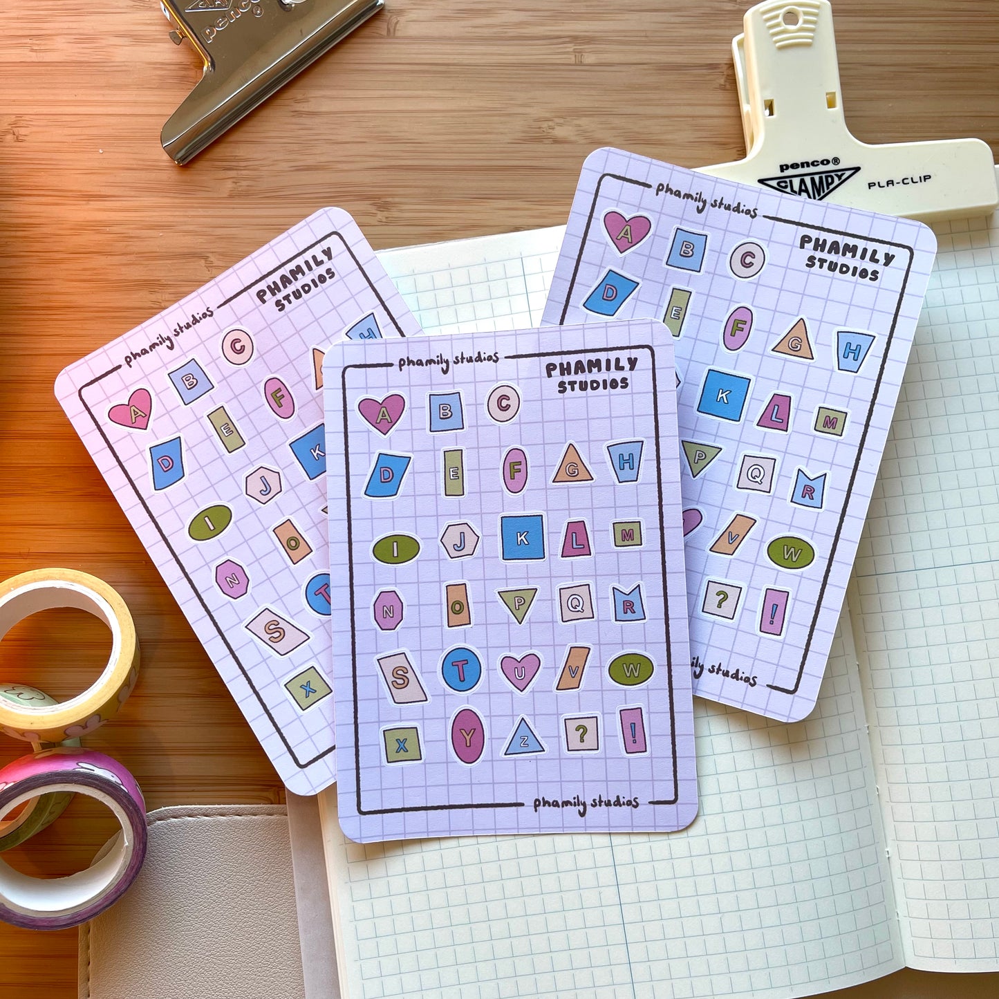 Colorful Alphabet Sticker Sheet