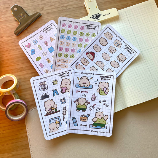 The Phamily Bundle Journaling Sticker Sheets Set